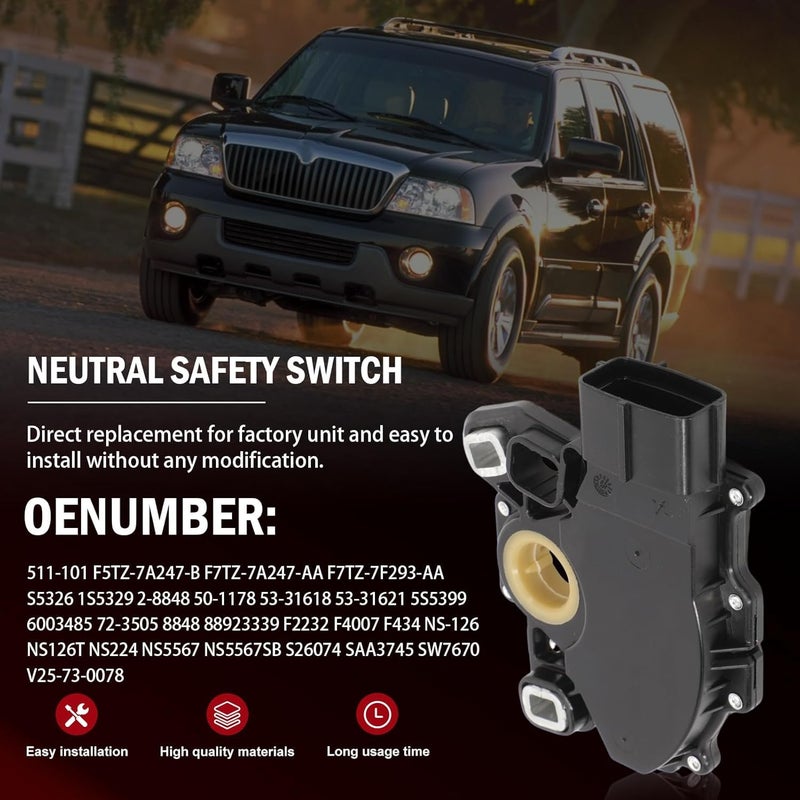 Fraylis 511-101 Transmission Range Sensor Neutral Safety Switch Suitable for Ford E150 E250 E350 E450 F150 F250 F350 F450 F550 Super Duty for Lincoln Navigator 2002-2005 F5TZ-7A247-B - Image 5